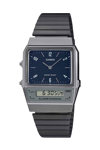 CASIO Vintage Dual Time Chronograph Grey Stainless Steel Bracelet