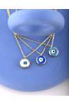 Necklace Eye with Enamel 14ct Gold SAVVIDIS
