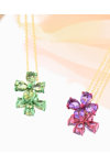 Necklace Cross shaped with Tourmaline 18ct Gold SAVVIDIS