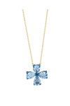 Necklace Cross shaped with Topaz 18ct Gold SAVVIDIS