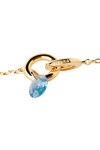 PDPAOLA Color Blue Lily 18ct Gold-Plated Sterling Silver Necklace with Zircons