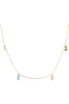 PDPAOLA Color Bloom 18ct Gold-Plated Sterling Silver Necklace with Zircons