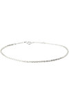 PDPAOLA Essentials Double Chain Sparkle Rhodium Plated Sterling Silver Bracelet