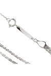 PDPAOLA Essentials Double Chain Sparkle Rhodium Plated Sterling Silver Bracelet