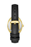 LEE COOPER Crystals Black Leather Strap