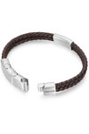 POLICE Parallel Stainless Steel and Leather Bracelet