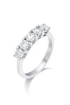 Lab Grown Diamond Half Eternity Ring 0.84 ct in 14ct White Gold by ETHO MESSINA (No 54)