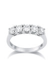 Lab Grown Diamond Half Eternity Ring 0.84 ct in 14ct White Gold by ETHO MESSINA (No 54)