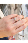 Μονόπετρο δαχτυλίδι ETHO MESSINA από λευκόχρυσο 14Κ με Lab Grown Διαμάντι (No 53)