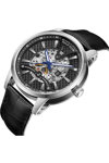 BEVERLY HILLS POLO CLUB Automatic Black Leather Strap