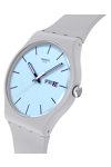 SWATCH Essentials Blueberry Sky Grey Silicone Strap