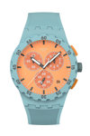 SWATCH Essentials Juicy Apricot Chronograph Turqoise Silicone Strap