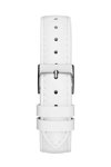 GUESS Glitz Plaque Crystals White Leather Strap