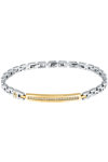 MASERATI Iconic Stainless Steel Bracelet with Crystals