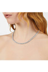 CHIARA FERRAGNI Classic Rhodium Plated Necklace with Zircons