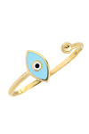 Ring 14ct Gold Eye with Enamel SAVVIDIS (No 51)