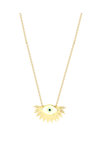 Necklace 14ct Gold Eye with Enamel SAVVIDIS