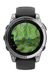 GARMIN Fenix E 47mm Silver with Black Silicone Strap