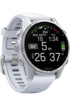 GARMIN Fenix 8 43mm AMOLED Silver with Whitestone Silicone Band