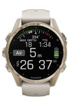 GARMIN Fenix 8 43mm AMOLED Sapphire Soft Gold with Fog Gray Silicone Band