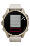 GARMIN Fenix 8 43mm AMOLED Sapphire Soft Gold with Fog Gray Silicone Band