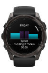 GARMIN Fenix 8 51mm AMOLED Sapphire Titanium Carbon Gray with Black Silicone Band