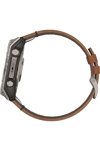 GARMIN Fenix 8 51mm AMOLED Sapphire Titanium with Chestnut Brown Leather Strap