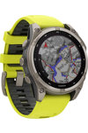 GARMIN Fenix 8 47mm Solar Sapphire Titanium with Amp Yellow Silicone Band