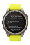 GARMIN Fenix 8 47mm Solar Sapphire Titanium with Amp Yellow Silicone Band