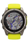 GARMIN Fenix 8 51mm Solar Sapphire Titanium with Amp Yellow Silicone Band