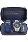 NAUTICA NST Chronograph Silver Stainless Steel Bracelet Gift Set