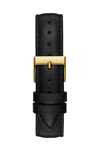 GUESS Tri Plaque Black Leather Strap