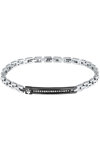 MASERATI Iconic Stainless Steel Bracelet with Crystals