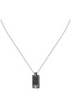 MASERATI Iconic Stainless Steel Necklace with Crystals