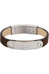 TIMBERLAND Parkdale Stainless Steel and Leather Bracelet