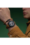 TIMBERLAND Arrowsic Stainless Steel and Leather Bracelet