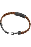 TIMBERLAND Kootenay Stainless Steel and Leather Bracelet