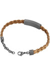 TIMBERLAND Kootenay Stainless Steel and Leather Bracelet