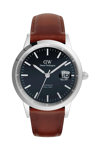 DANIEL WELLINGTON Iconic St Mawes Automatic Brown Leather Strap 40 mm