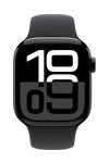 Apple Watch Series 10 GPS 42mm Jet Black Aluminium Case with Black Sport Band (S/M)