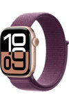 Apple Watch Series 10 GPS 42mm Rose Gold Aluminium Case with Plum Sport Loop