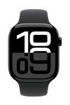 Apple Watch Series 10 GPS 46mm Jet Black Aluminium Case with Black Sport Band (M/L)