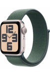 Apple Watch SE 2 GPS 40mm Starlight Aluminium Case with Lake Green Sport Loop