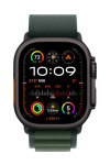 Apple Watch Ultra 2 GPS + Cellular 49mm Black Titanium Case with Dark Green Alpine Loop (Medium)