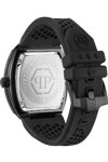 PHILIPP PLEIN The Hexagon Phantom Crystals Black Silicone Strap