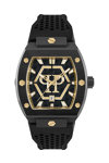 PHILIPP PLEIN The Hexagon Phantom Black Silicone Strap