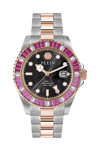 PHILIPP PLEIN GMT-I Challenger Crystals GMT Two Tone Stainless Steel Bracelet