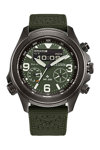 CITIZEN Promaster Land Eco Drive Dual Time Chronograph Green Cordura Fabric Strap