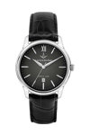 LUCIEN ROCHAT Iconic Black Leather Strap