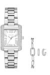 MICHAEL KORS Emery Crystals Silver Stainless Steel Bracelet Gift Set